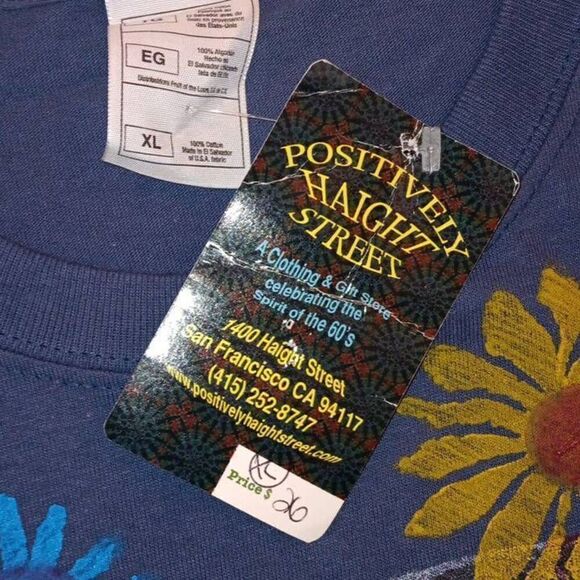 Haight Ashbury Tee Size XL  100% Cotton  Mens, Women's & Unisex  NWT - Picture 5 of 8
